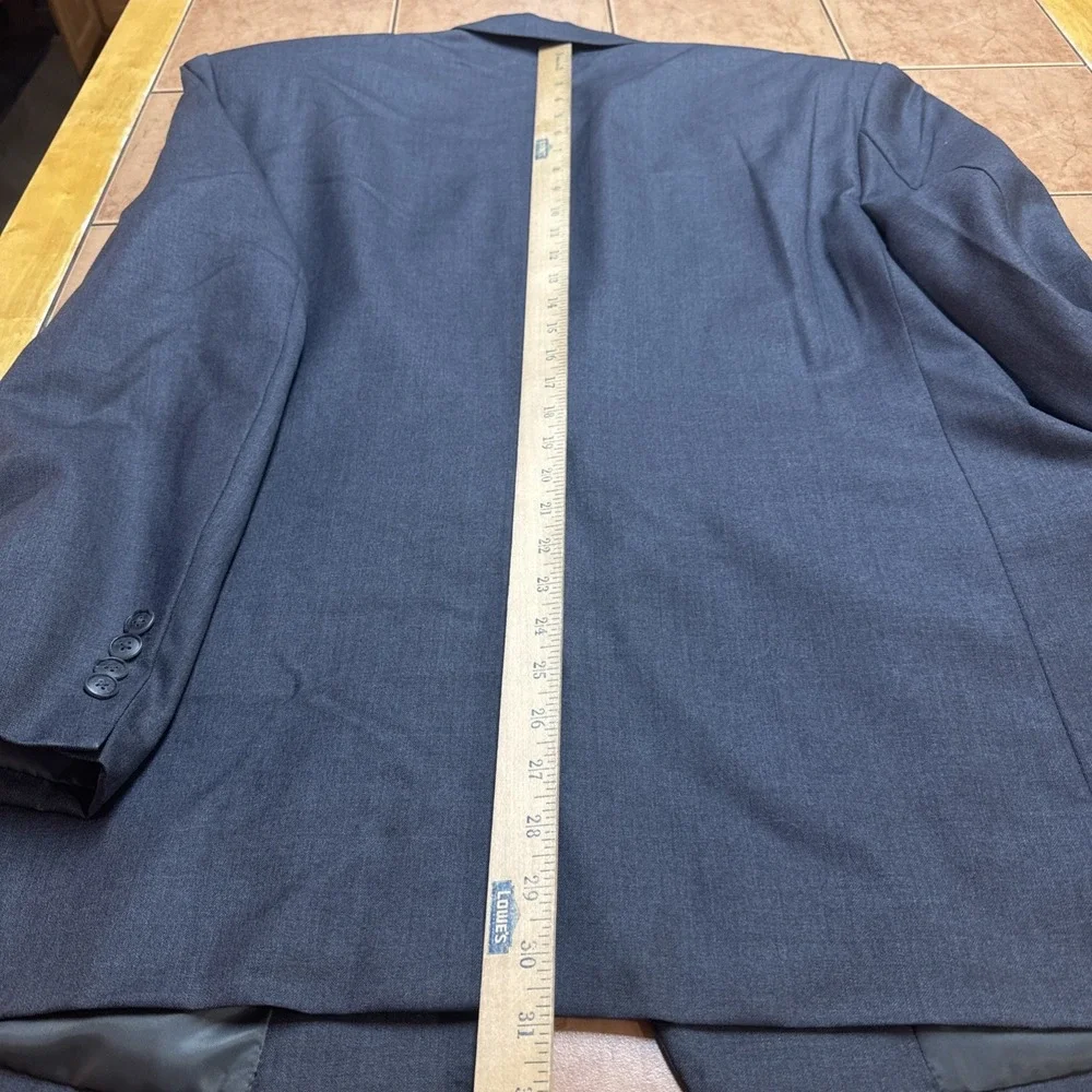 Vintage Duru's Chicago Tailor 2 Piece Suit 48R Jacket 40 x 28 Pants Medium Gray